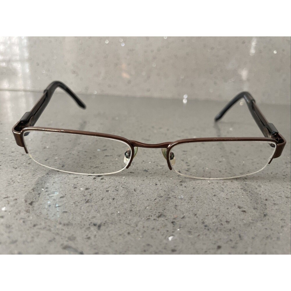 ARMANI EXCHANGE AX 127 0JGG 53-18-140 half rim brown eyeglasses frames ONLY